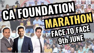 UPDATE  CA Foundation F2F Marathon on 9th June  Registration Closed  CA Parag Gupta [upl. by Nauj]