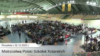 Na żywo Mistrzostwa Polski Szkółek Kolarskich 0203122023 Pruszków [upl. by Ia335]