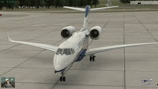 XPlane 12 CitationX by Laminar Research  my 1st flight [upl. by Nnylecyoj]