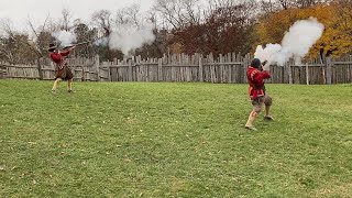 MATCHLOCK MUSKET FIRING at PLIMOTH PLANTATION [upl. by Chin]