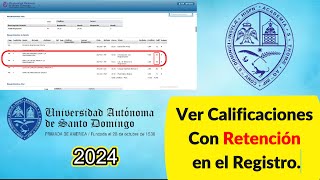 Como Ver Calificaciones Con Retención en la ¡UASD uasd viral tutorial computadora [upl. by Alvin885]