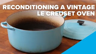 How I carefully reconditioned a 50 year old Le Creuset Oven [upl. by Aerdnaz]