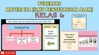 PUBERTAS Pengertian Ciri dan Sikap  MATERI IPA KELAS 6 TEMA 6 [upl. by Yard312]