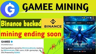 GAMEE mining full details  telegram mining  binance backed mining application gamee mining update [upl. by Adehsor]