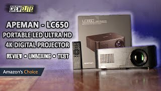 Apeman  LC650 Portable LED 1080P HD Digital Projector  With Ultra 4K Video Support REVIEW [upl. by Renae]