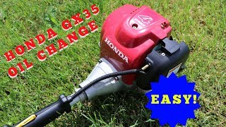 String Trimmer Brush Cutter Oil Change Honda GX35 GX25 UMK425U UMK435U HHT35S HHT25s [upl. by Lubet]