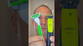 Razor Blades VS OneBlade Electric Shaver Shaving Comparison [upl. by Eitsyrhc]