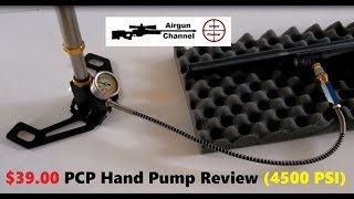 39 PCP Hand Pump Review 4500 PSI PCP Rifle Air Pump [upl. by Idoux]