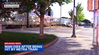 Man dead after being hit by Metra train near north suburban station [upl. by Desiri]