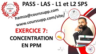 EXERCICE 7 QUANTITÉ DE MATIÈRE CONCENTRATION EN PPM  810  REMISE À NIVEAU [upl. by Yehus]