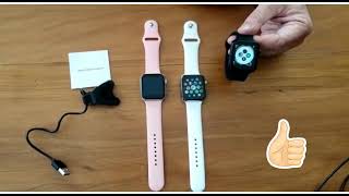 Smartwatch W34s  Relógio inteligente  Unboxing  Como Carregar corretamente  Tutorial  Review [upl. by Ingraham]