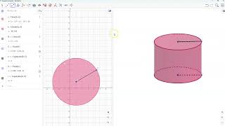 Tegn cylinder i 3D i GeoGebra [upl. by Suchta312]