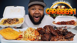 Jerk ChickenOxtailsBrowned Stew Red Snapper Jamaican Food Mukbang CARIBBEAN CHILL amp GRILL [upl. by Ael544]