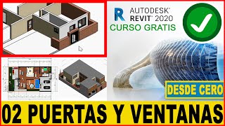 ✅210 CURSO COMPLETO de REVIT 2020 GRATIS  PUERTAS Y VENTANAS TUTORIAL para principiantes [upl. by Rooney]