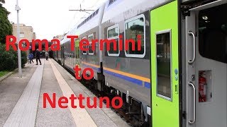 ITALY ROME TO NETTUNO  See Roma Termini and ride the Regional train to seaside resort of Nettuno [upl. by Lebasiairam]