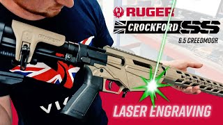 Laser Engraving the RUGER Precision CROCKFORD SS [upl. by Ahseuqram777]