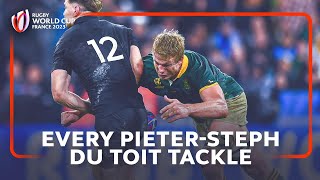 All 28 tackles from Springbok PieterSteph du Toit in Rugby World Cup final 2023 [upl. by Luise]