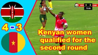 Kenya1  0 Cameroon 4  3 All Goals amp Highlights amp Penalty shootout Womens African Cup qualifiers [upl. by Janka]