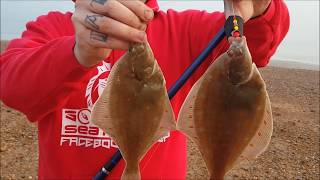 Fishing for plaice from the shore in Hastings Kent [upl. by Mathian]