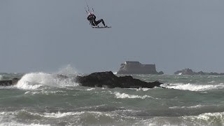 Kitesurf SaintMalo Bretagne  France HD [upl. by Enelime256]