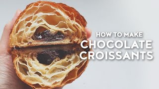 How to make Chocolate Croissants  Pain au Chocolat  Chocolatine Recipe [upl. by Roht550]