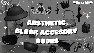 20 Aesthetic Black Accessory Codes amp Links  Roblox Accessories IDs [upl. by Letha699]