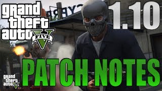 GTA 5 ONLINE  110 PATCH UPDATE NOTES  GTA 5 MONEY GLITCH quotPATCHEDquot GTA 5 PATCH 110 [upl. by Nathanson799]