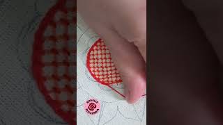 Ponto corrente ou ponto correntinha bordado a mão shorts 🌹 punto cadena 🌹 chain stitch [upl. by Tia]