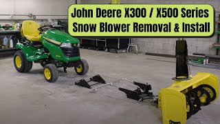 John Deere X300  X500 Series Snow Blower Removal amp Installation Tutorial By Minnesota Equipment [upl. by Sire55]