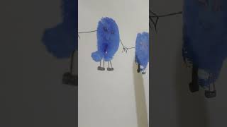 easy thumb printing idea  like subscribe Aprajita art and craft [upl. by Aytak]