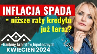 Niska inflacja Kiedy spadną raty kredytów hipotecznych 2024 Ranking KWIECIEŃ 2024 [upl. by Raila]