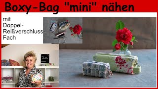 Mini BoxyBag mit zwei Reißverschlussfächern ganz einfach nähen [upl. by Clothilde320]