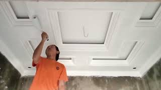 plafon gypsum minimalis modern drop sealingruang tamufinishingyoutubeAris ndesho [upl. by Nnalorac]