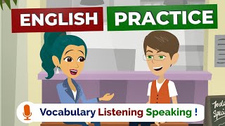 English Speaking Practice Easy Way  American English Conversation Practice [upl. by Anelej]