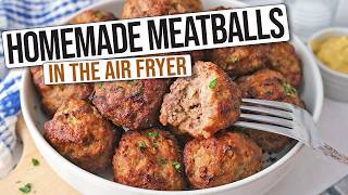 Juicy Air Fryer Meatballs Homemade [upl. by Cissej]