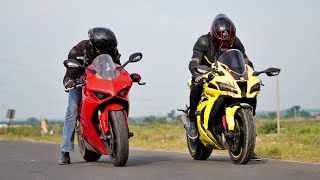 Ducati Panigale V4 Vs Kawasaki Zx10R  Drag Race  Isne To Dho Dala😂 [upl. by Ielhsa636]