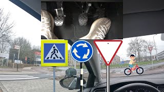 Het geheim van stressvrij rijden op rotondes 🚗 💨 💡 ✅ rijles tips en tricks [upl. by Aicilet502]