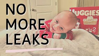 How to Change a Baby Diaper  NO LEAKS  Huggies [upl. by Neerehs]