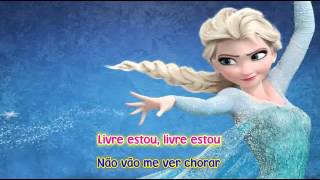 Frozen Livre Estou Karaokê Português [upl. by Rolyks]