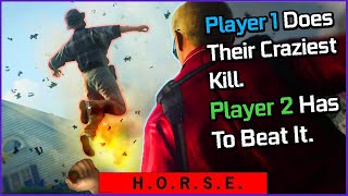 Watch 3 Speedrunners Play Hitman HORSE Insane Kills [upl. by Accebber]