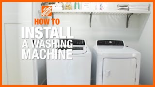 How to Install a Washing Machine  The Home Depot [upl. by Solegnave]