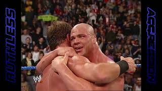 Kurt Angle vs Chris Benoit  SmackDown 2002 2 [upl. by Ycnay829]