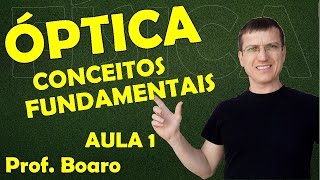 ÓPTICA GEOMÉTRICA  CONCEITOS FUNDAMENTAIS  Aula 1  Prof Boaro [upl. by Atinot]