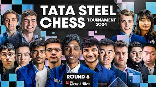 Tata Steel Chess 2024 Round 5  Gukesh beats Nepo [upl. by Nylirehc]