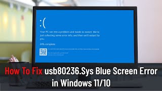 How to Fix usb80236sys Blue Screen Error in Windows 1110 [upl. by Aititel]