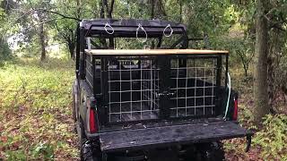 Custom hunting dog cage for sxs buggy [upl. by Fayre]