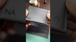 Картхолдер из Vacchetta Inst barbarado handmadeleatherwallet leathercraft wallet leather [upl. by Enia]