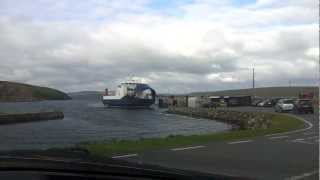 Shetland Islands Council Ferry MV BIGGA arriving in Gutcher Yell from Belmont Unst [upl. by Nyltyak]