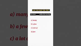 Quantifiers much many few  any  Grammar Test shorts quiz english [upl. by Kingdon]