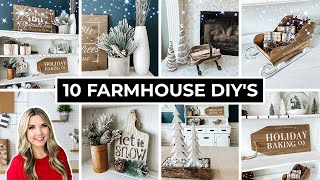 10 Easy Farmhouse Christmas DIYs you Have to TRY no skill required  Liz Fenwick DIY [upl. by Livingstone923]